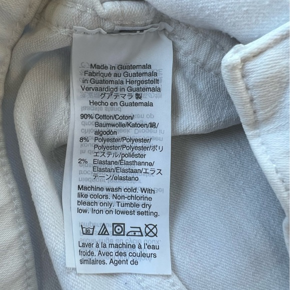 Madewell 10" High-Rise Skinny Jeans in Pure White, size 26 - Picture 9 of 11